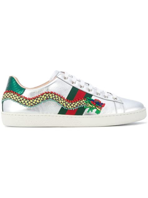 gucci ace embroidered sneaker dragon|gucci ace floral embroidered sneakers.